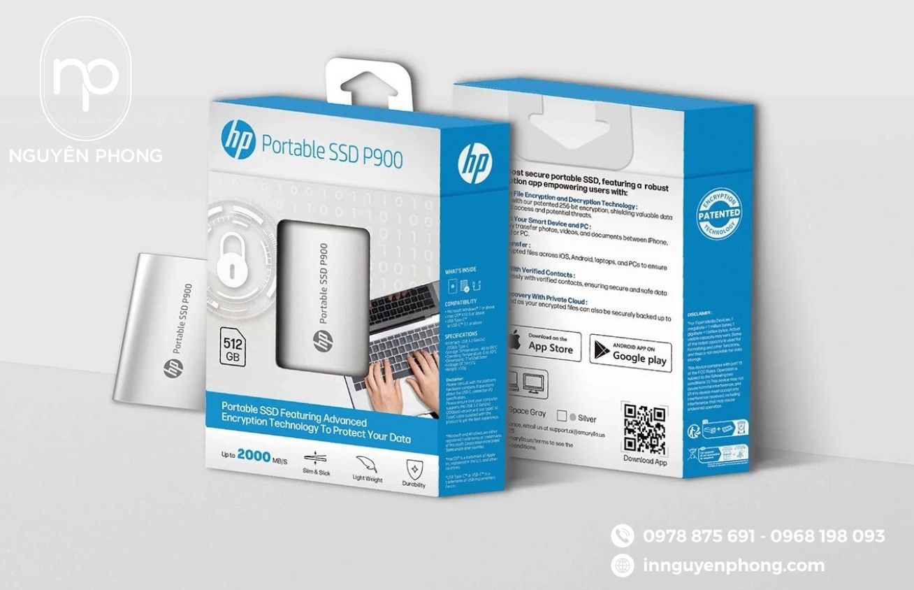 Mẫu hộp đựng thẻ SSD 